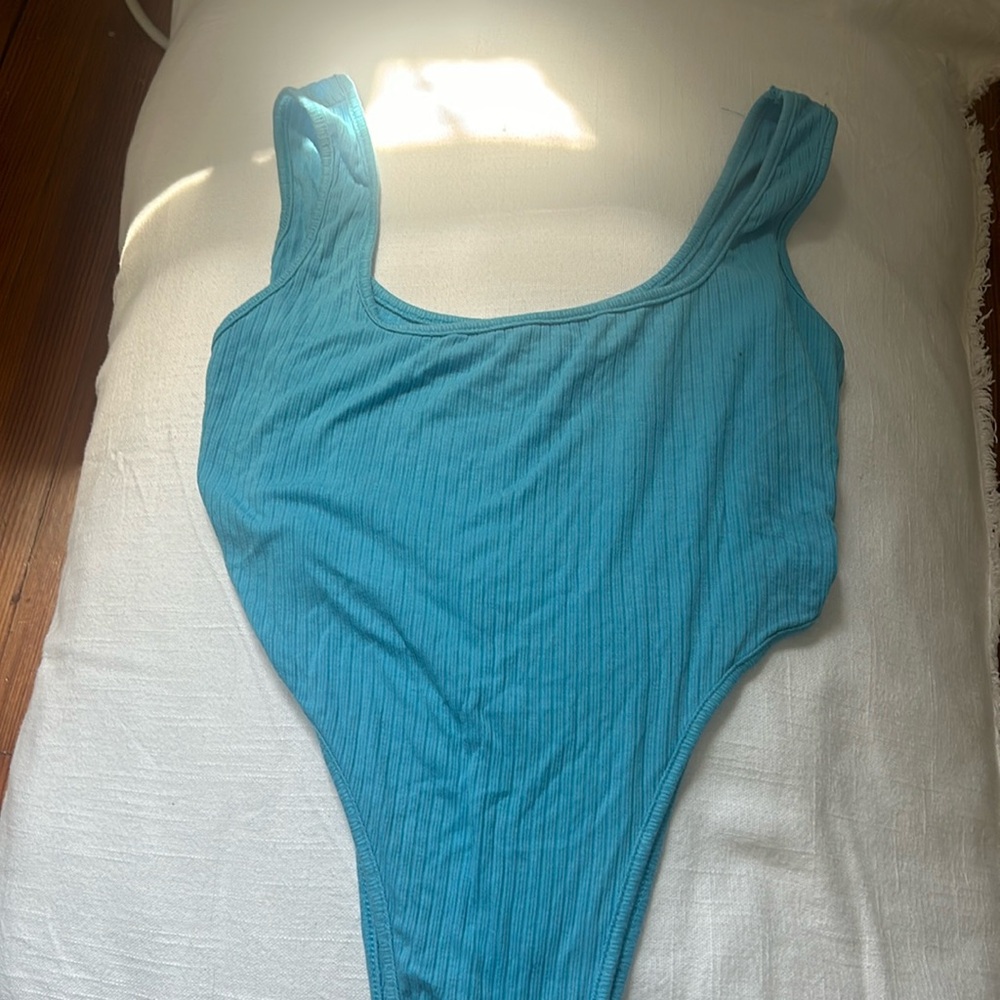 Blue bodysuit